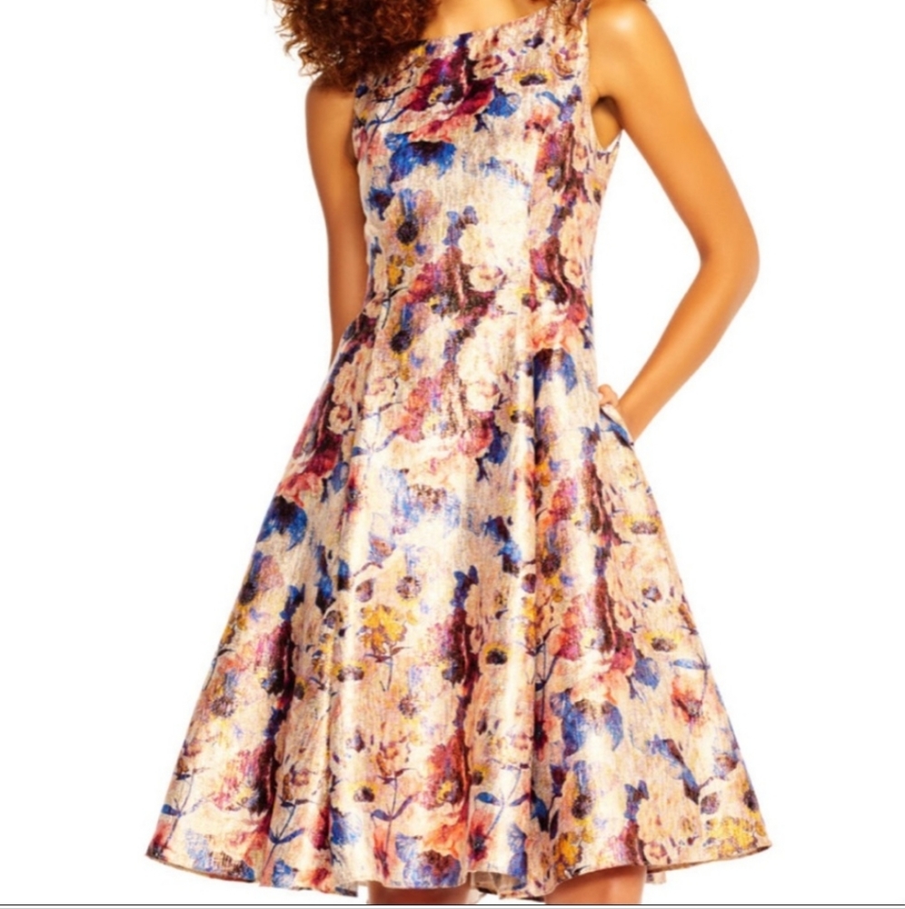 Arianna Papell Boat Neck Dress